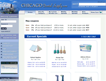 Tablet Screenshot of chicagodentalsupply.com